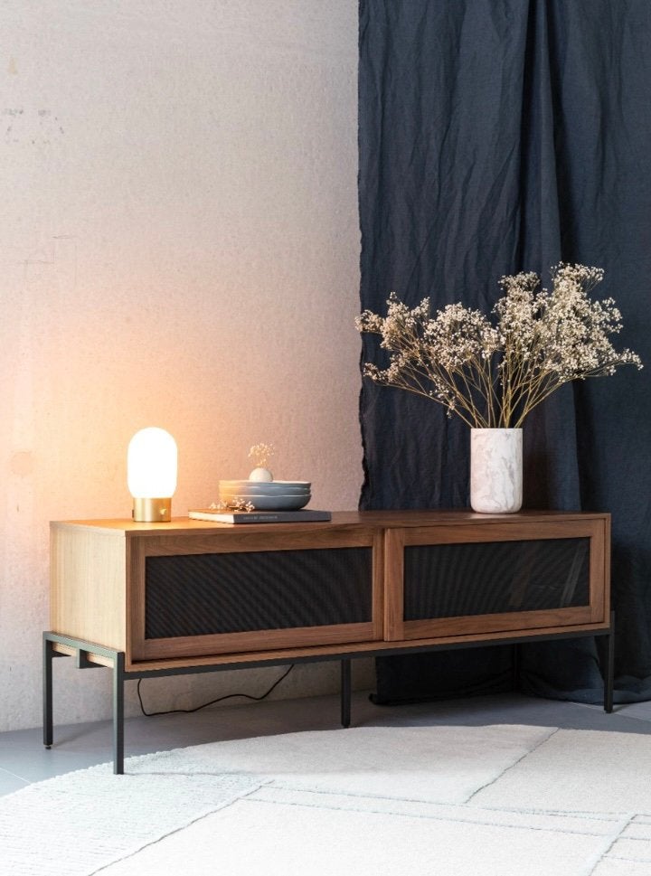 Zuiver Hardy TV-meubel / dressoir – Walnoot – 160 cm, 150 tot 200 cm, Zo goed als nieuw, Minder dan 100 cm, Modern