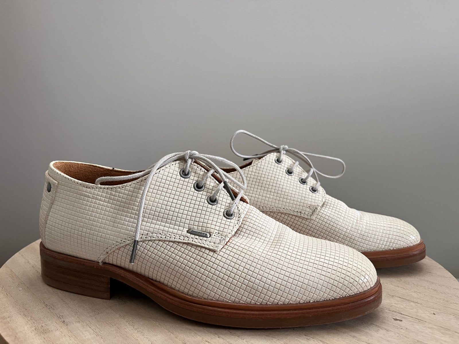Shabbies Amsterdam veterschoenen maat 38, Ophalen of Verzenden, Zo goed als nieuw, Beige, Schoenen met lage hakken
