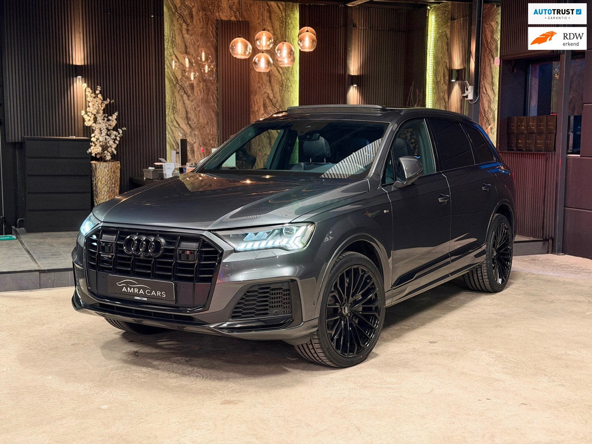 Audi Q7 55 TFSI e quattro 3X S-LINE|PANO|360|B&O|LASER|SFEER, Auto's, Audi, Gebruikt, Euro 6, 2995 cc, Automatische klimaatregeling