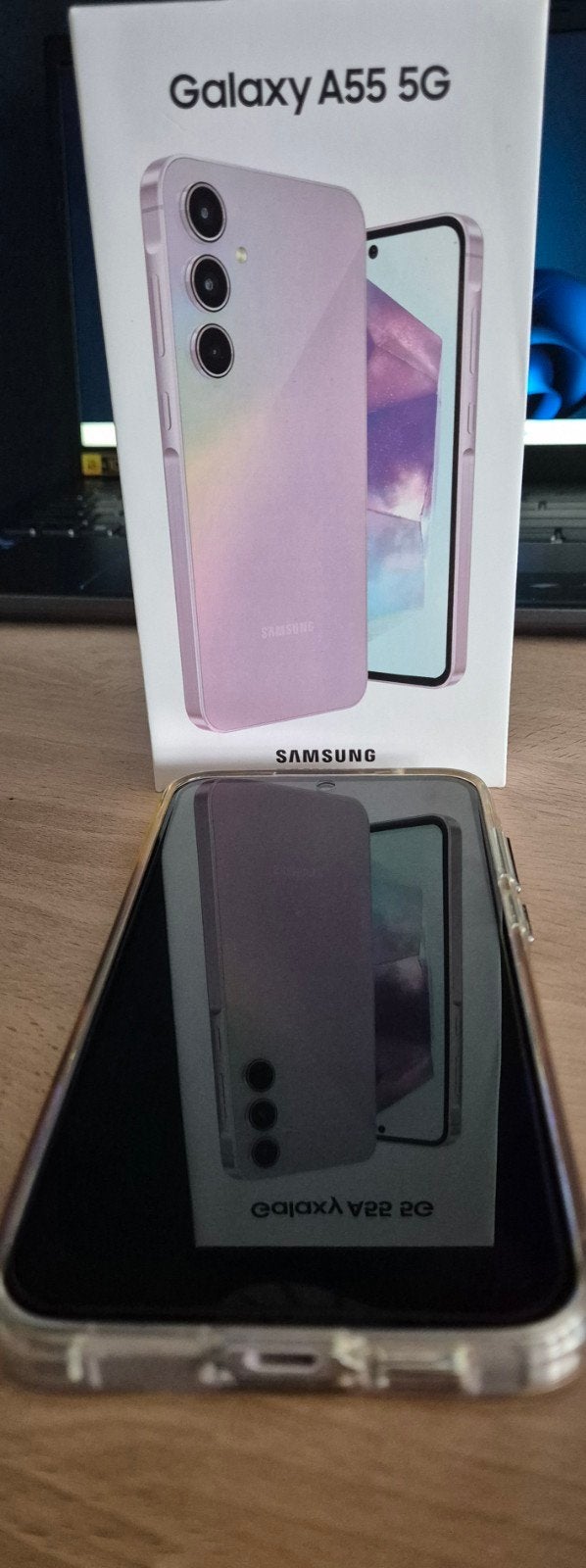 Samsung Galaxy A55 5G 128GB - Nieuwstaat, Lavendel, Telecommunicatie, Paars, Touchscreen, Ophalen of Verzenden, Zo goed als nieuw