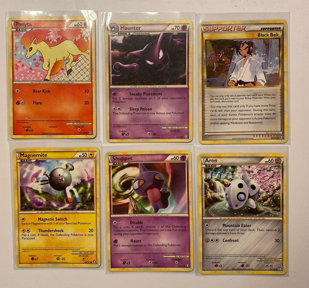 Pokemon Triumphant kaarten set - Haunter, Ponyta, e.a., Ophalen of Verzenden, Zo goed als nieuw, Meerdere kaarten