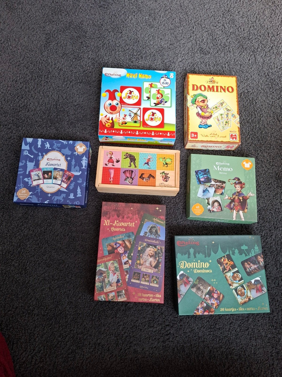 7x Efteling & Jokie en Jet memory, domino en kwartet., Verzenden