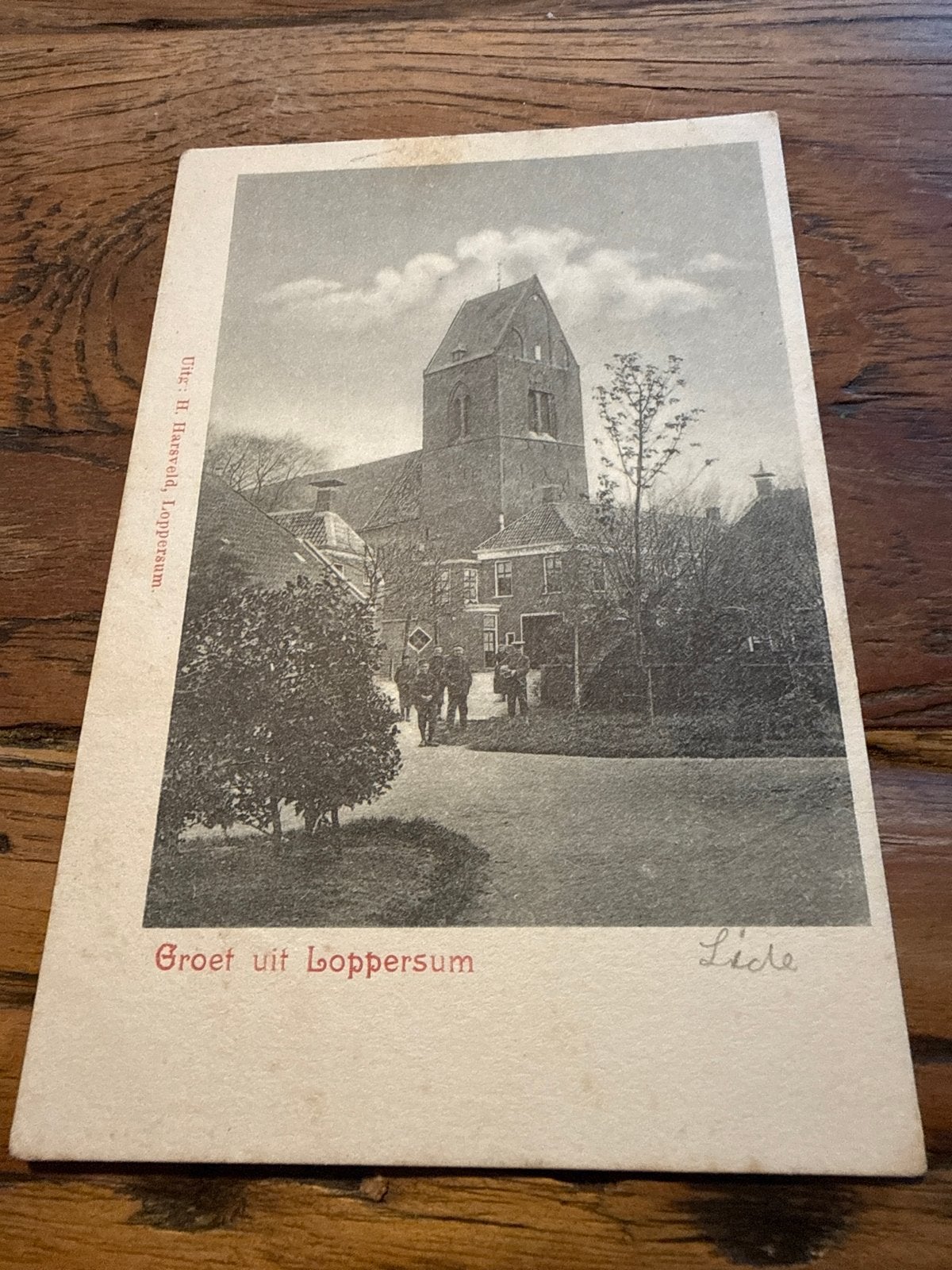 Oude Ansichtkaart Loppersum - Kerk en Dorpsgezicht, Ophalen of Verzenden, Voor 1920, Gelopen, Groningen