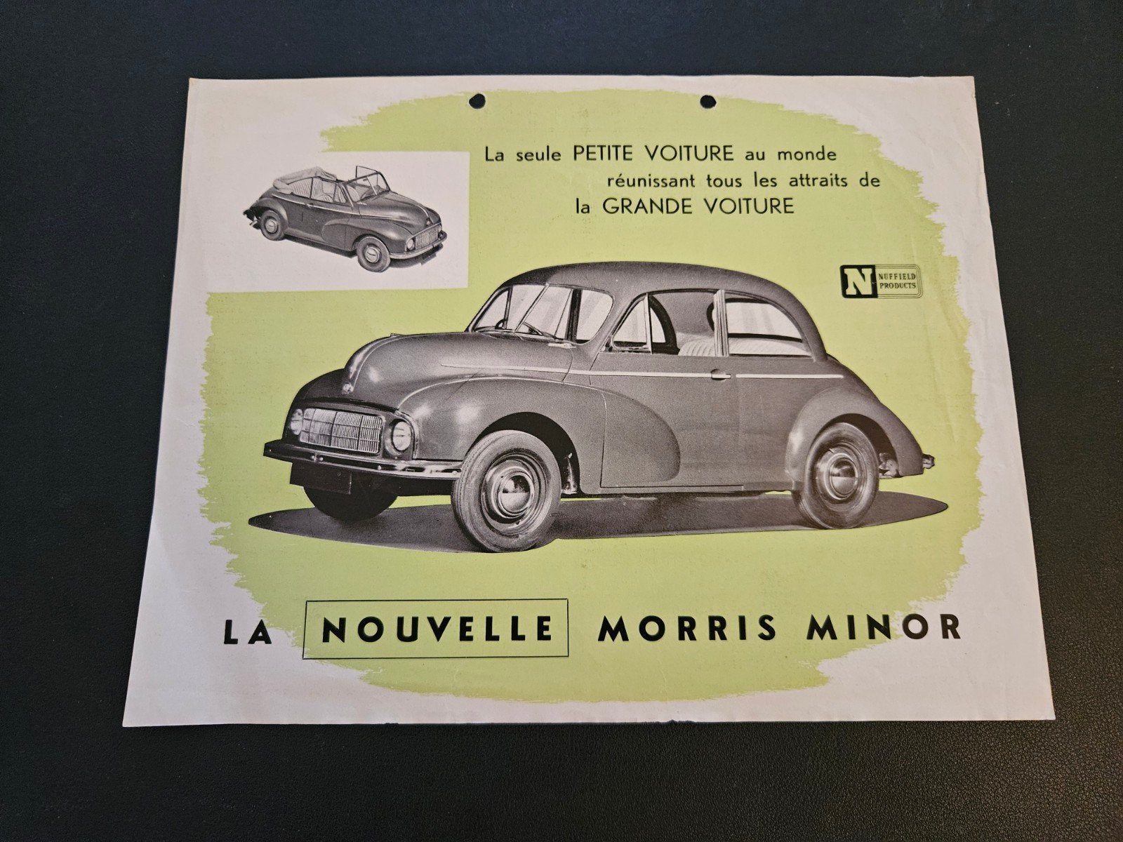 Leaflet Morris Minor 1950, Ophalen of Verzenden, Zo goed als nieuw, Overige merken