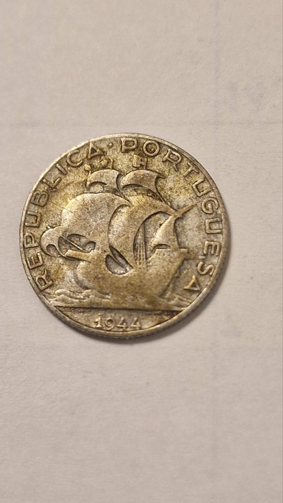 Zeldzame Portugese munt 1944, Postzegels en Munten, Munten | Europa | Niet-Euromunten, Verzenden, Overige landen, Losse munt