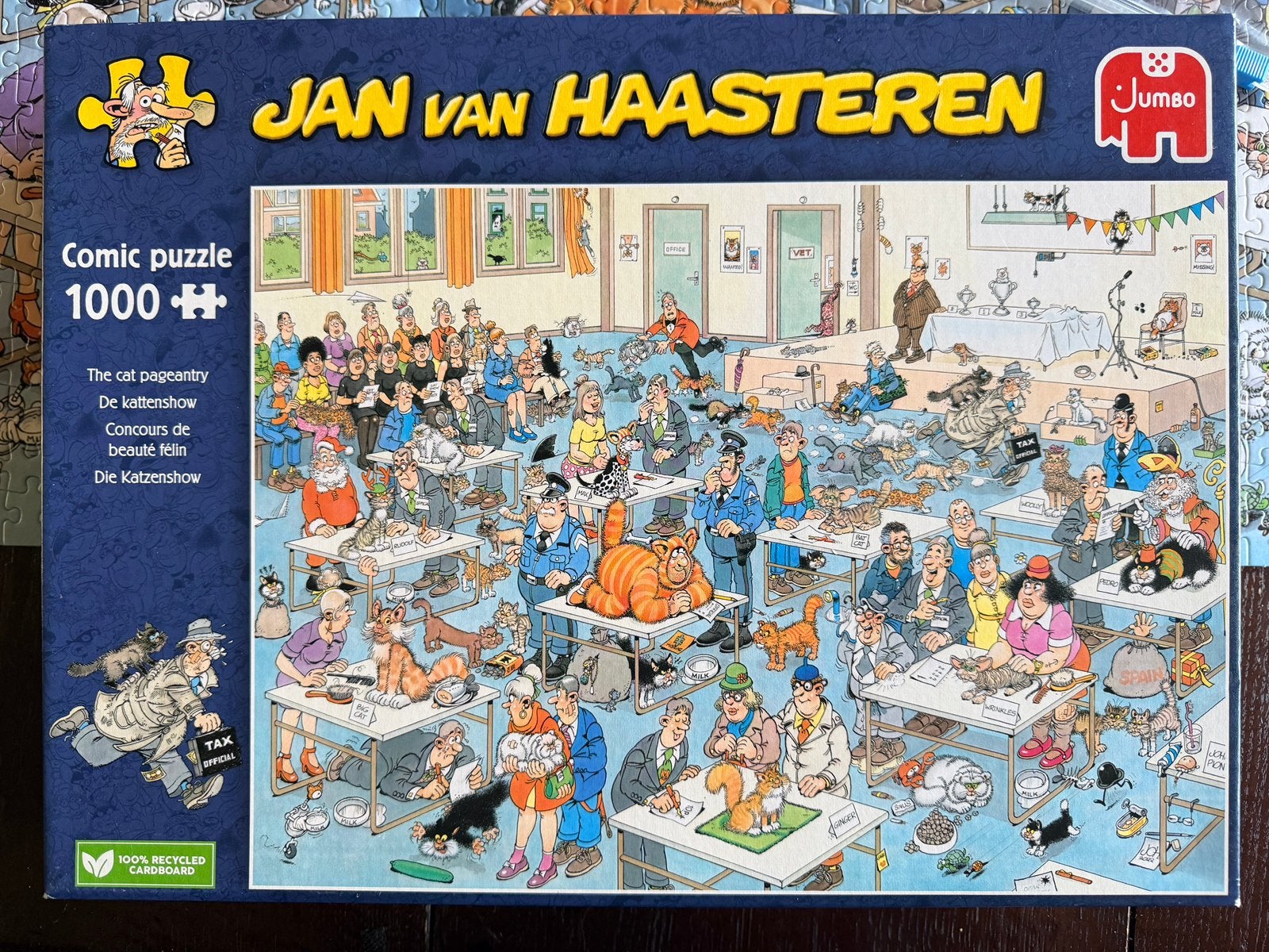 Jan van Haasteren - kattenshow, Ophalen, 500 t/m 1500 stukjes, Zo goed als nieuw, Legpuzzel