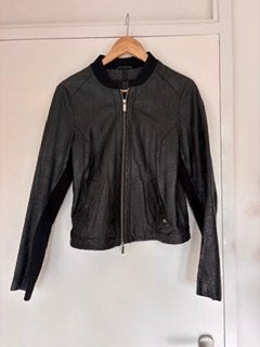 Zwart leren Milestone jasje, Kleding | Dames, Maat 38/40 (M), Milestone, Zwart, Ophalen of Verzenden