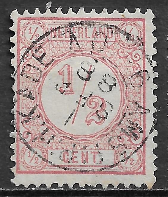 74. nederland nvph 30 KR stempel AMST.P.H.KADE, Postzegels en Munten, Ophalen of Verzenden, T/m 1940, Gestempeld