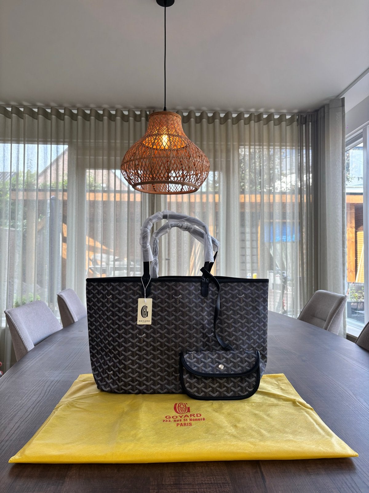 Goyard Saint Louis GM Tote Tas Zwart., Ophalen of Verzenden, Nieuw, Zwart, Shopper