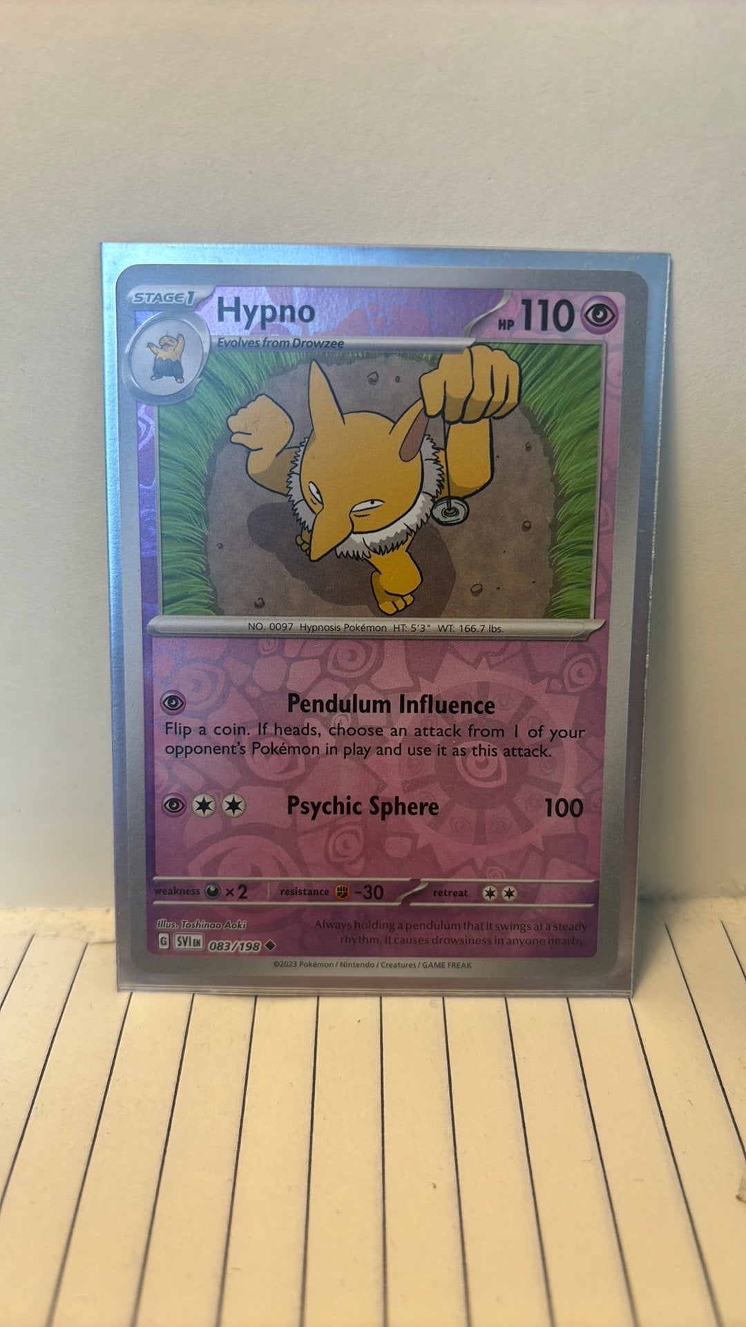 Hypno 083/198 scarlet & violet reverse holo pokemon kaart, Ophalen of Verzenden, Nieuw