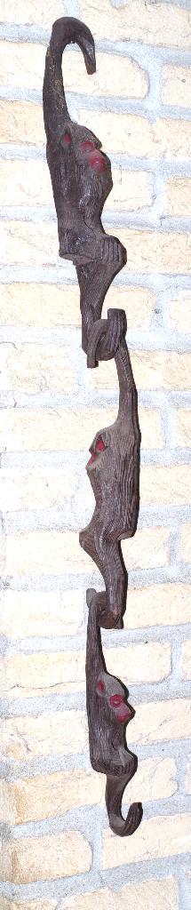 Houten apen, Antiek en Kunst, Kunst | Beelden en Houtsnijwerken, Ophalen, Houtsnijwerk, Handgemaakt, Zoogdier