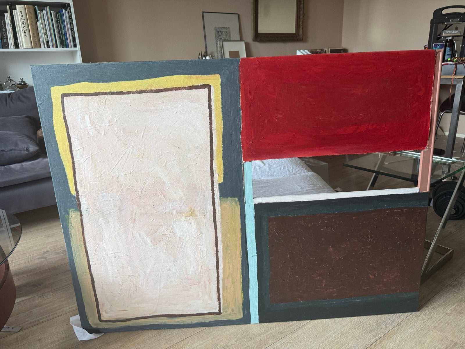 Abstract Schilderij 120x90cm, Ophalen