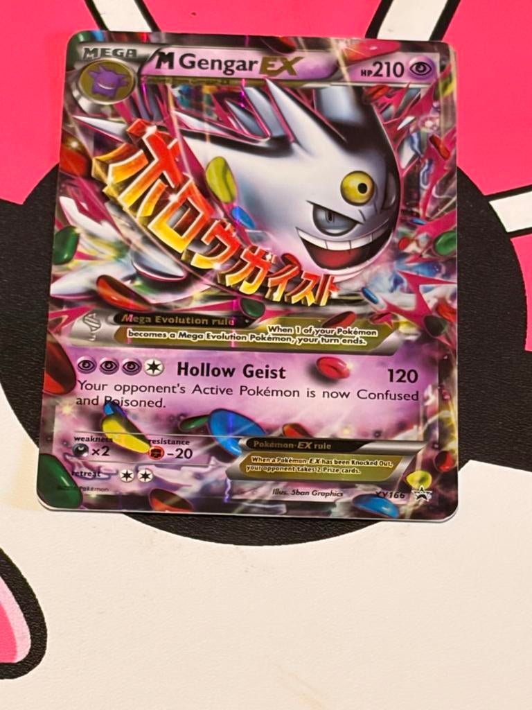 Pokémon Kaart: Mega M Gengar EX XY166, Ophalen, Gebruikt, Losse kaart