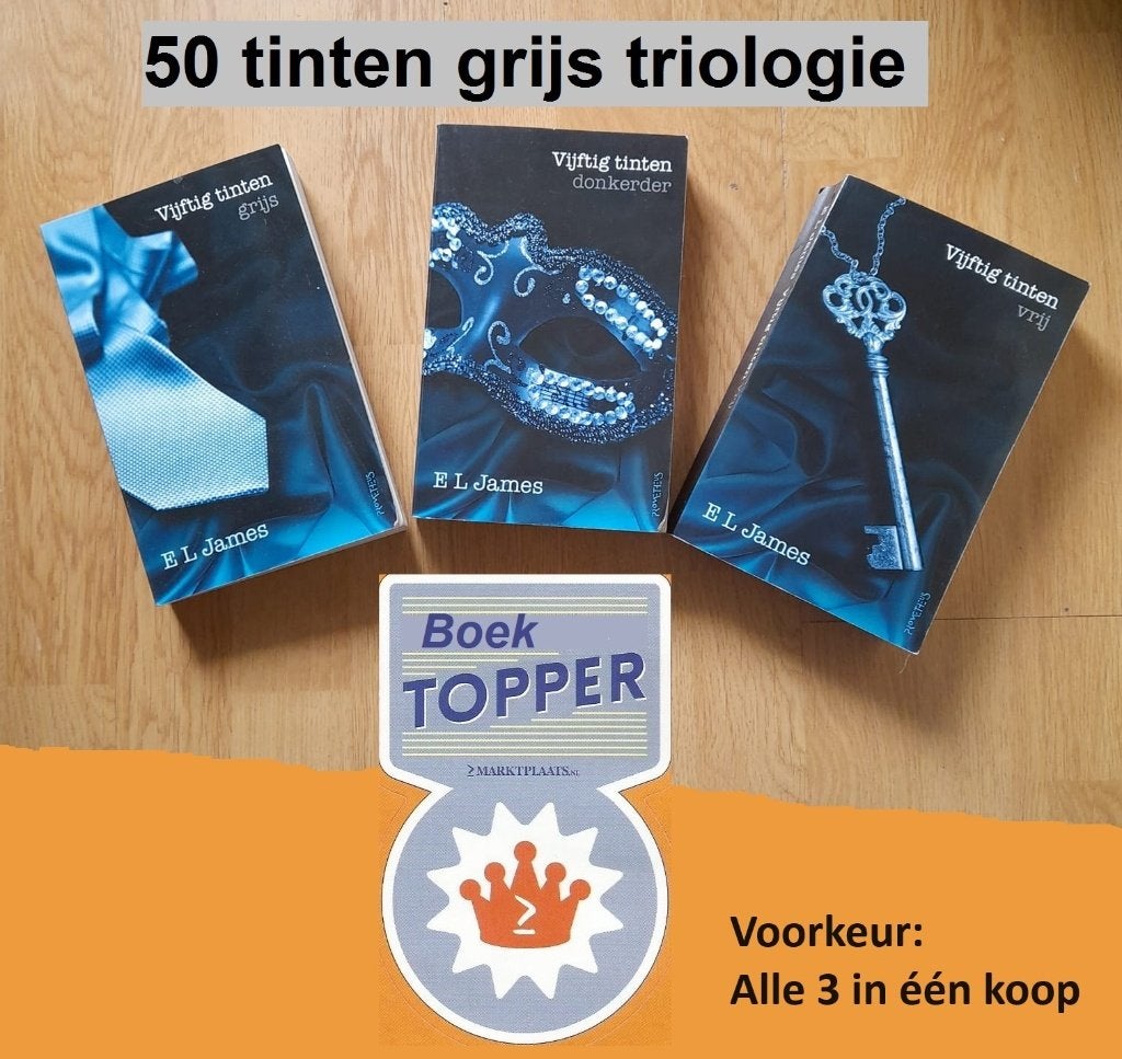 50 tinten grijs + donkerder + vrij triologie - E.L. James, Ophalen of Verzenden, Zo goed als nieuw, E L James, Nederland