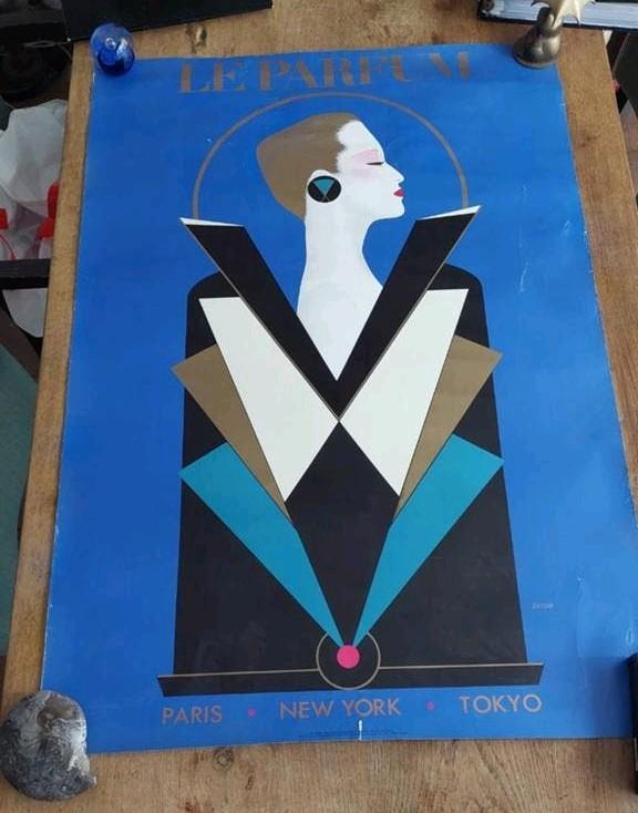 Retro Le Parfum Poster uit 1984, 100 x 68,5 cm, Ophalen of Verzenden, Gebruikt, A1 t/m A3