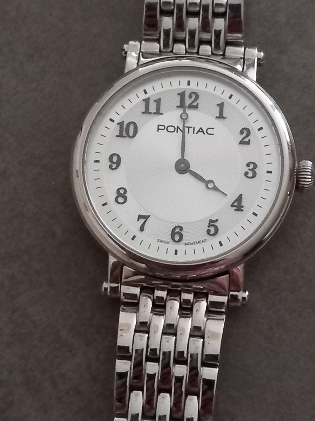 Mooi groot PONTIAC horloge - werkend - DAMES, Verzenden, Gebruikt, Staal, Overige merken