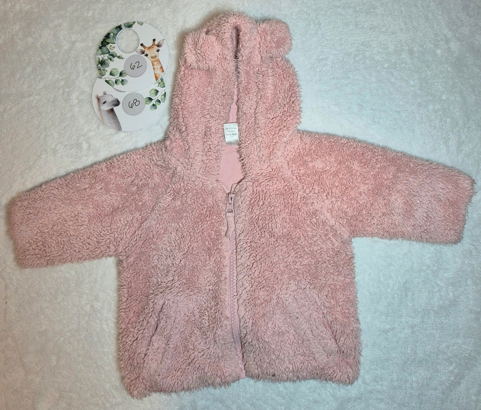 Next Baby winterjas roze maat 62-68, Jongetje of Meisje, Ophalen of Verzenden, Zo goed als nieuw, Next Baby