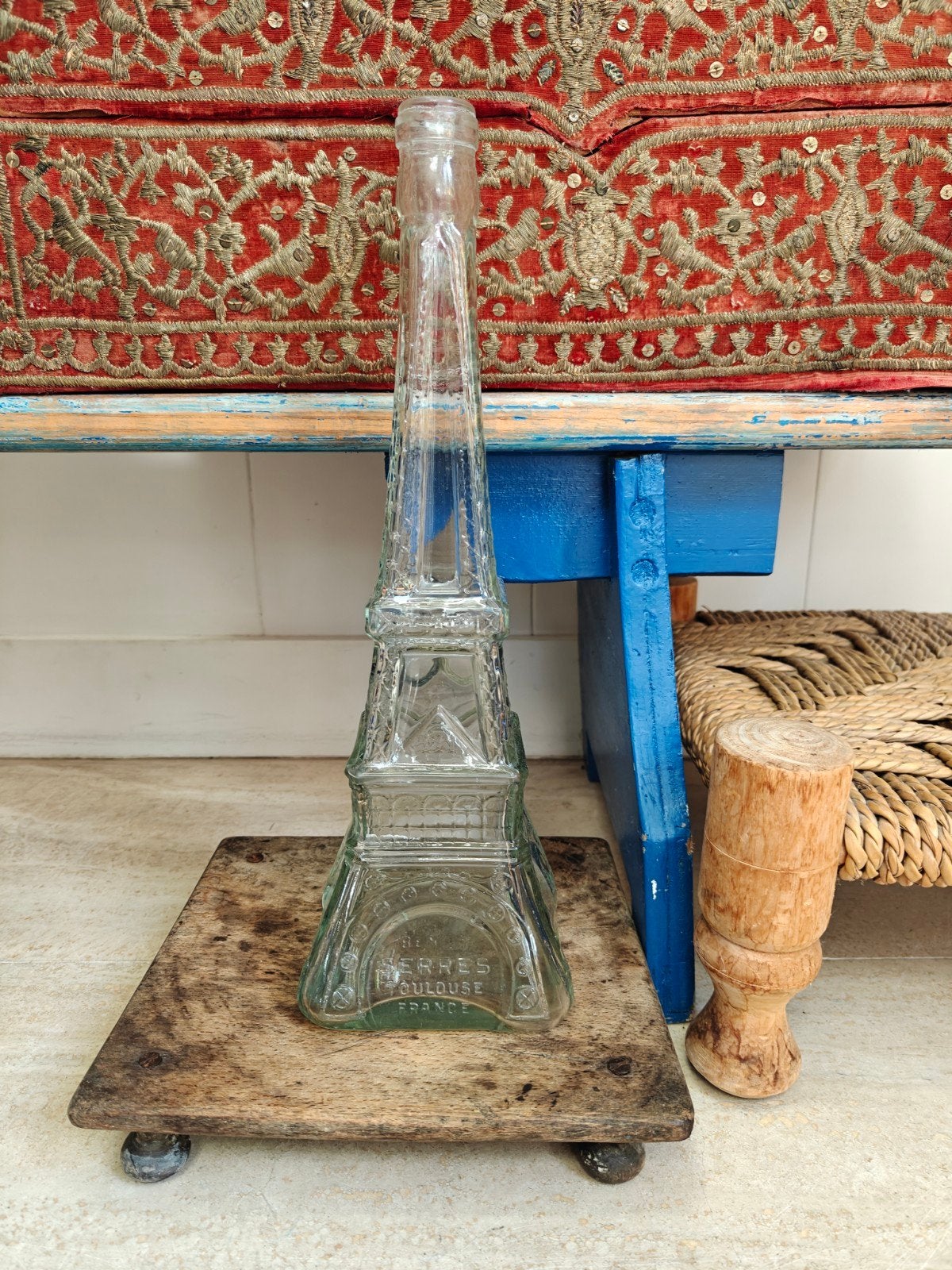 Eiffeltoren fles/ vaas, Glas of Glazen, Ophalen of Verzenden, Overige stijlen, Glas