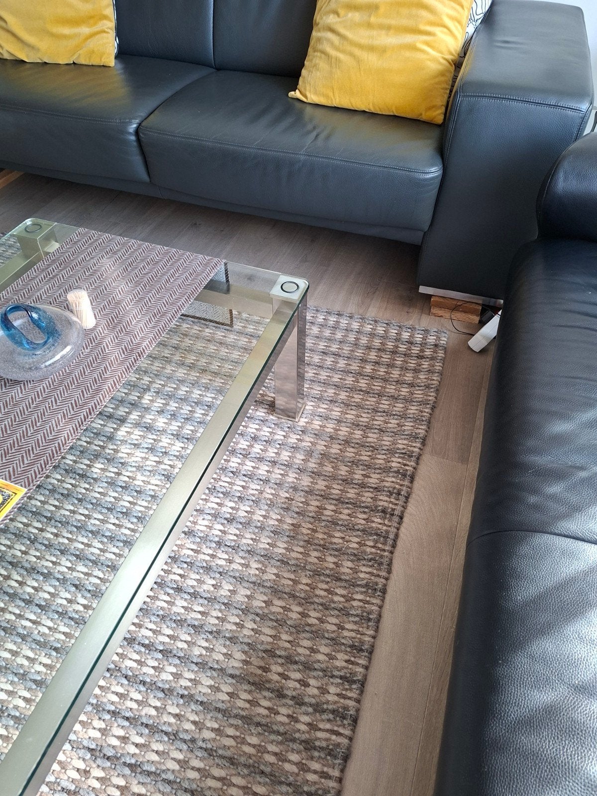 Wollen  vloerkleed, Huis en Inrichting, Ophalen, Gebruikt, Beige, 150 tot 200 cm