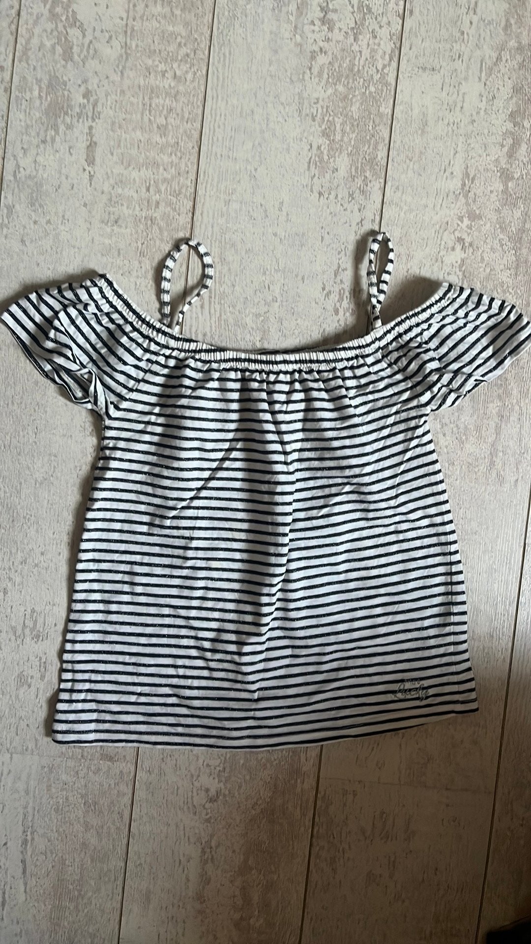 Off shoulder gestreept shirtje, Kinderen en Baby's, Kinderkleding | Maat 146, Ophalen of Verzenden, Zo goed als nieuw, Meisje