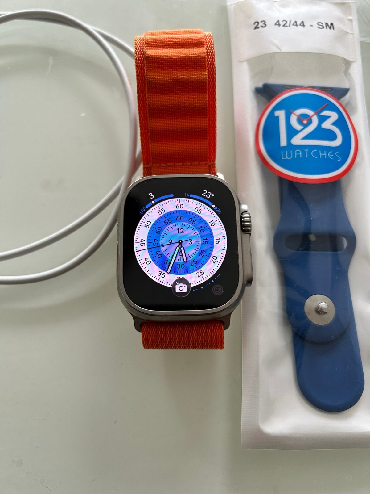 Apple watch ultra, Sieraden, Tassen en Uiterlijk, Smartwatches, Ophalen of Verzenden, Zo goed als nieuw, Zilver, IOS