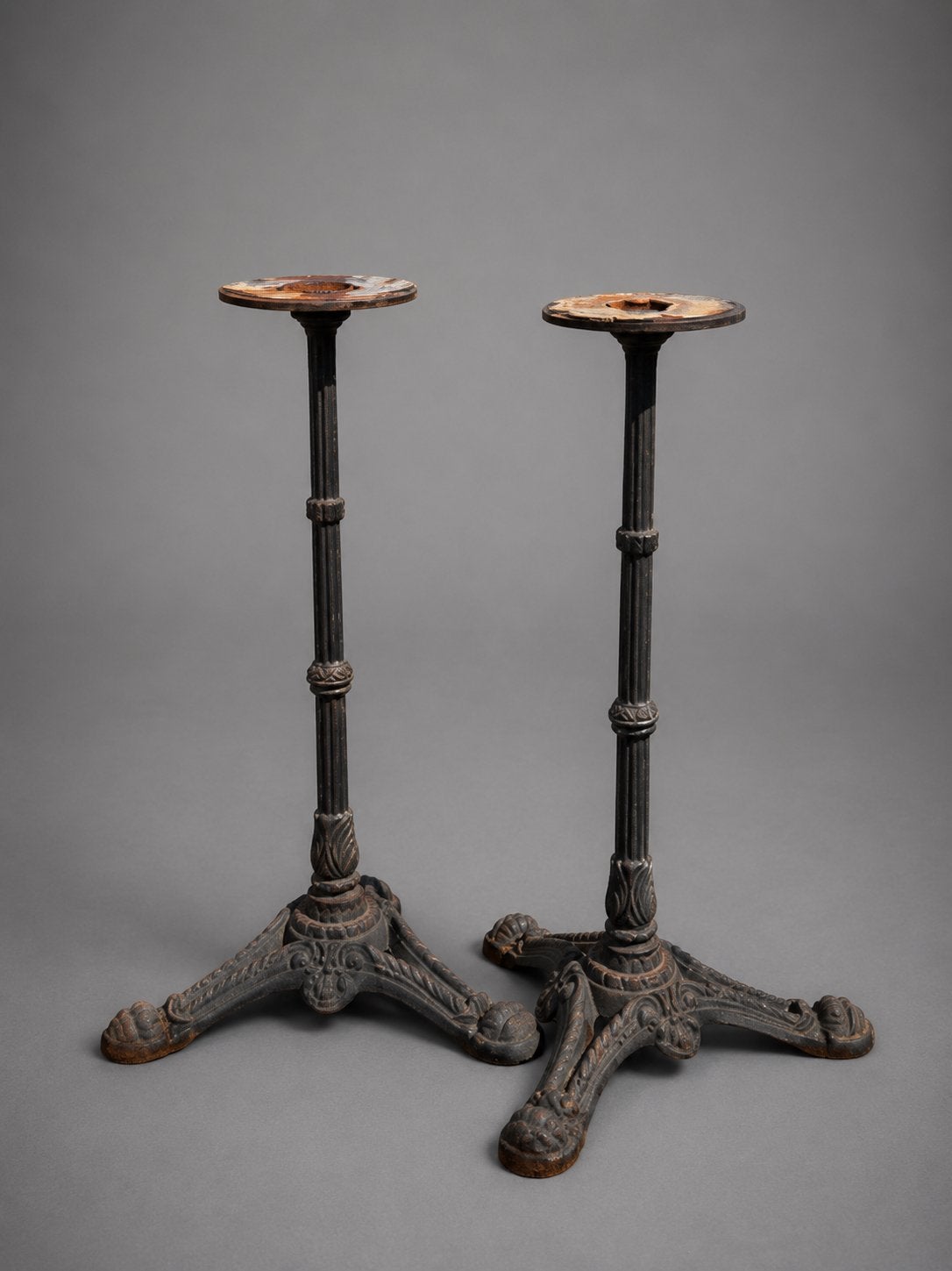 Antieke Gietijzeren Bistro-Tafel Poten, Tafelpoot, Minder dan 50 cm, Gebruikt, 50 tot 100 cm
