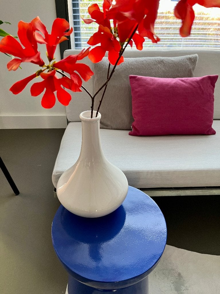 Vaas | Flesvaas | Fles vaas | Vaasje | Wit, Huis en Inrichting, Woonaccessoires | Vazen, Ophalen, 32 cm, Wit, Zo goed als nieuw
