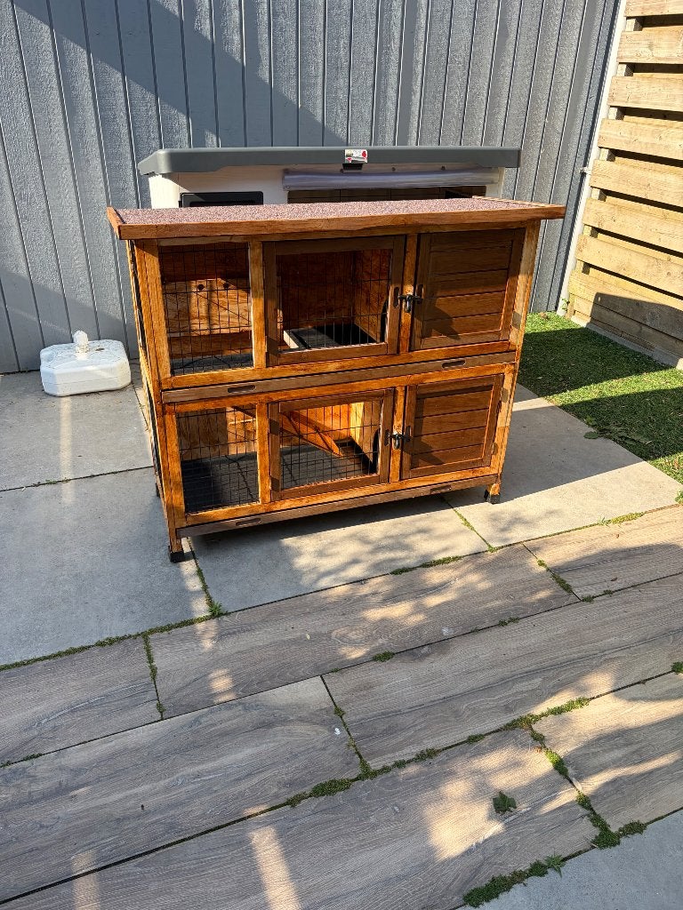 Konijnenhok, Dieren en Toebehoren, Knaagdieren en Konijnen | Hokken en Kooien, Ophalen, 110 cm of meer, Nieuw, 90 cm of meer