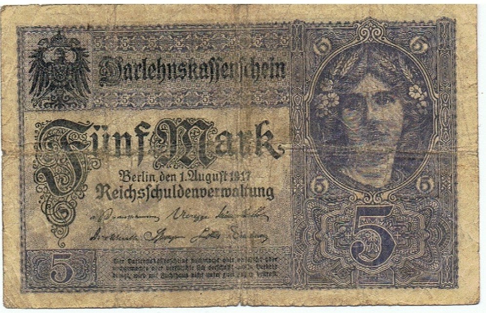 5 mark duitsland, Ophalen of Verzenden, Duitsland, Los biljet
