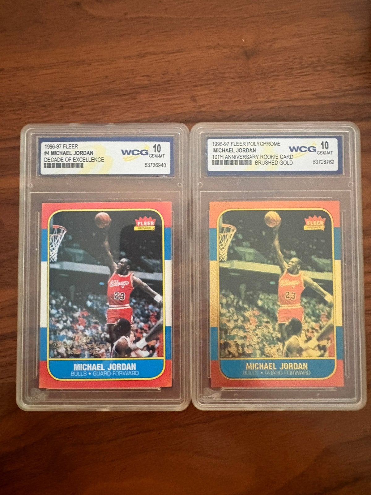Michael Jordan WCG 10 Gem-MT Kaarten - Fleer 1996-97, Ophalen, Zo goed als nieuw, Overige sporten, Spelerskaart
