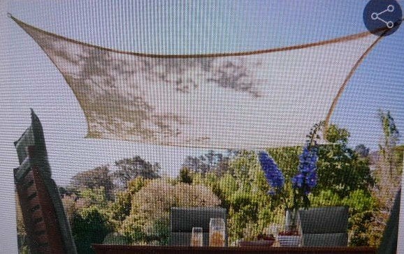 Schaduwdoek rechthoek beige L300 B 200 cm nieuw, Tuin en Terras, Overige typen, Nieuw, Ophalen of Verzenden, Minder dan 250 cm
