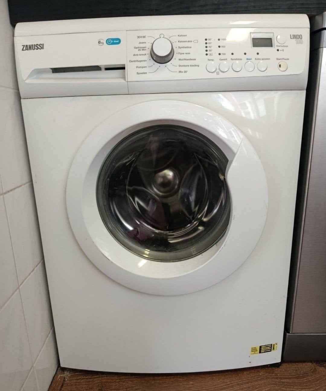 Zanussi Lindo 100 Wasmachine 6kg, Witgoed en Apparatuur, Gebruikt, Ophalen of Verzenden, Voorlader, Kort programma