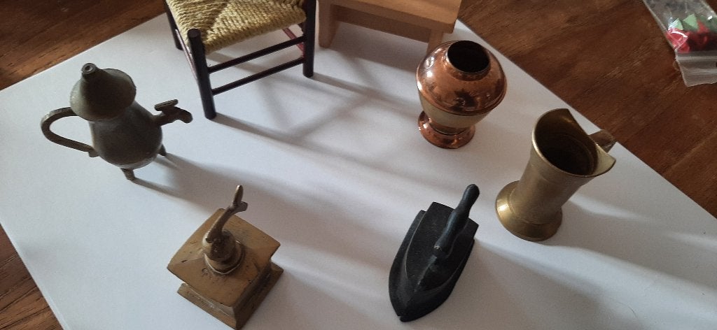 Miniatuur Antieke Huishoudelijke Artikelen - Brons & Koper, Ophalen of Verzenden, Brons