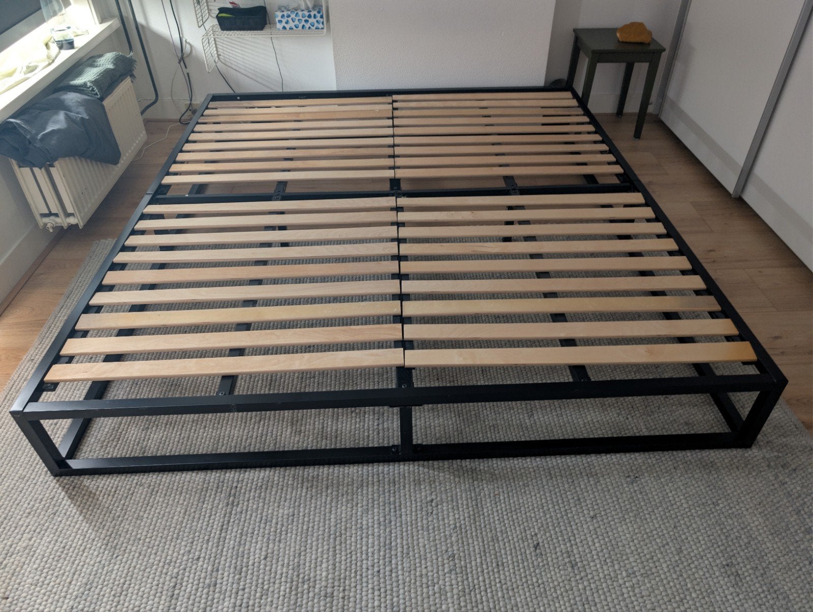 Emma Original Metalen Bed 180x200 - Zwart, Ophalen, Zwart, Tweepersoons, 180 cm