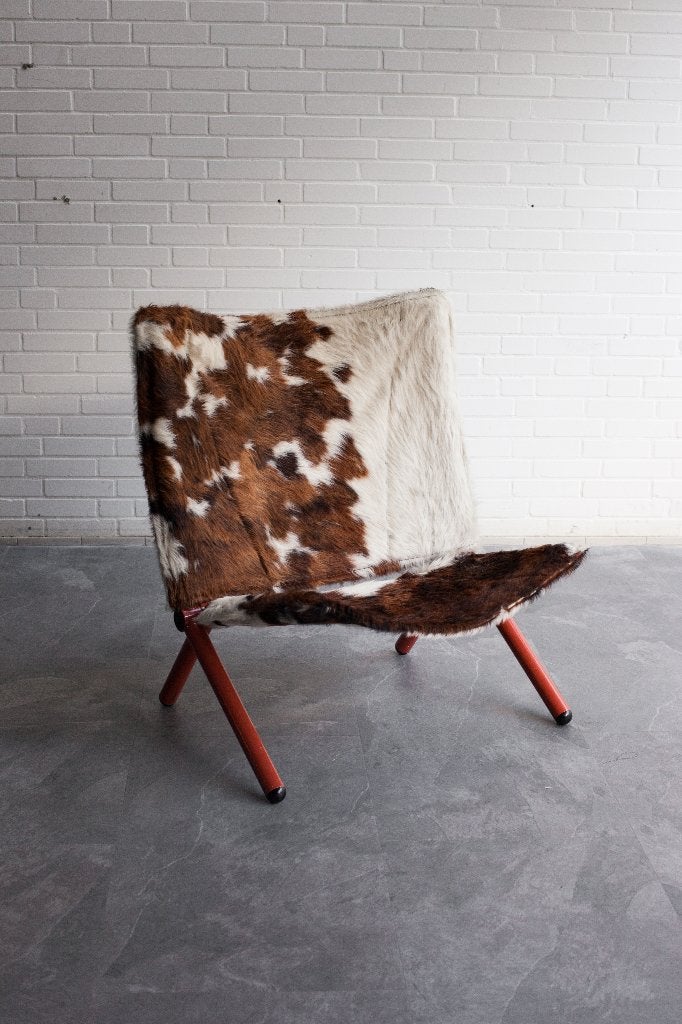 Pony Hair fauteuil van Titiana Ammannati & Giampiero Vitelli, Ophalen, Gebruikt, 75 tot 100 cm, Leer