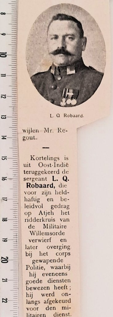 Leger Indië 1915; Sergeant Robaard is terug uit Indië, Verzenden, Voor 1940, Gebruikt, Overige onderwerpen