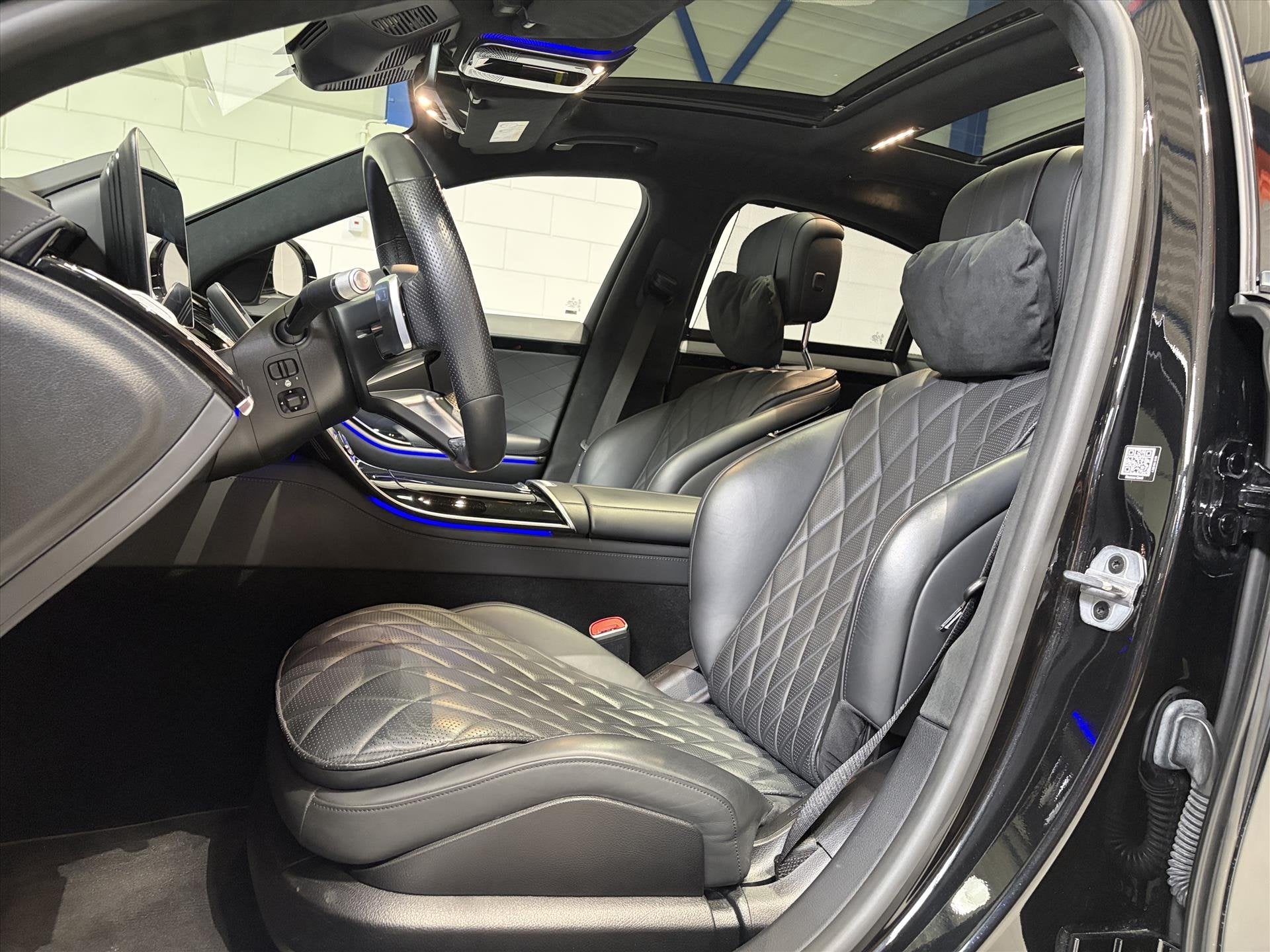 Mercedes S-Klasse 580 V8T 517pk 4M 9G. AMG, Airbody, Achtera, Auto's, Dealer onderhouden, Gebruikt, Zwart, Bedrijf