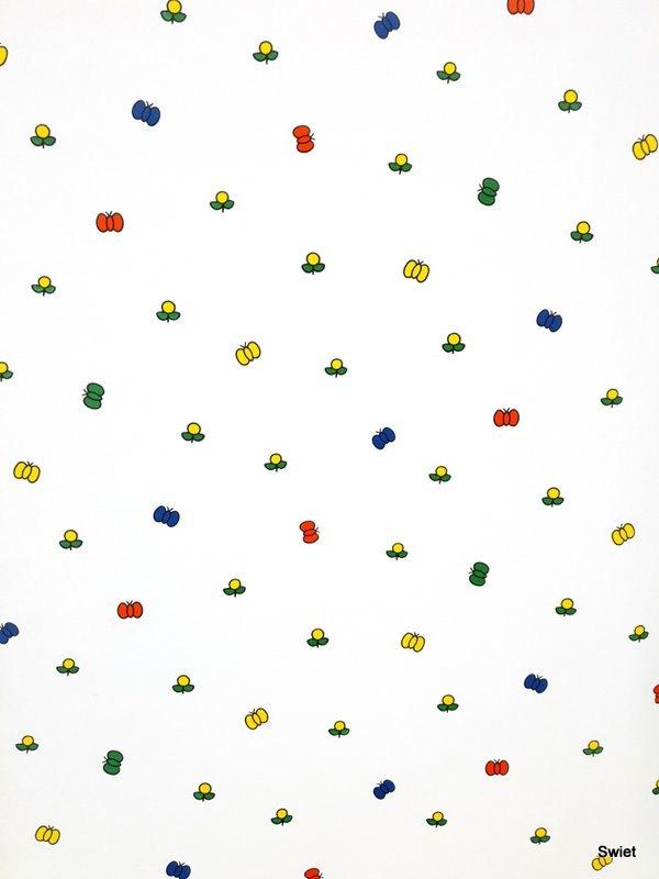 12832 Dick Bruna behang in primaire kleuren van Rasch swiet, Verzenden, 25 tot 50 m², Geel