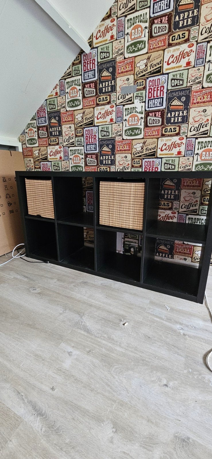 Ikea zwarte Kallax kast, Ophalen, Zo goed als nieuw, Minder dan 150 cm, Minder dan 100 cm