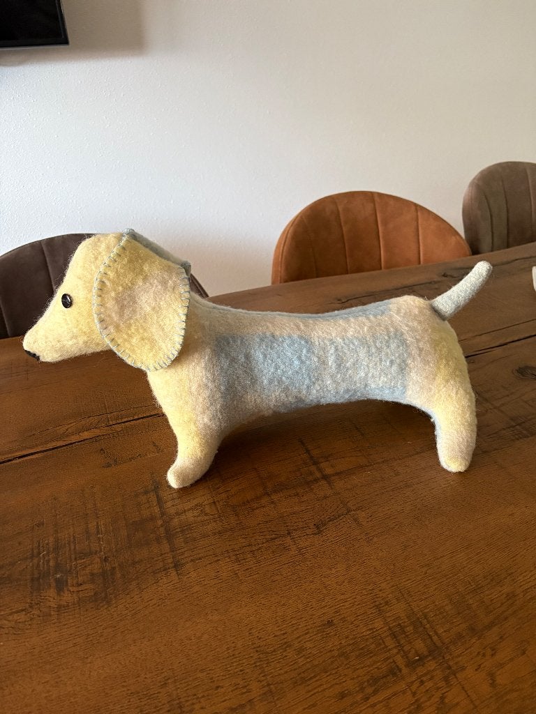 Teckel. Knuffel, Overige merken, Overige typen, Blauw, Nieuw