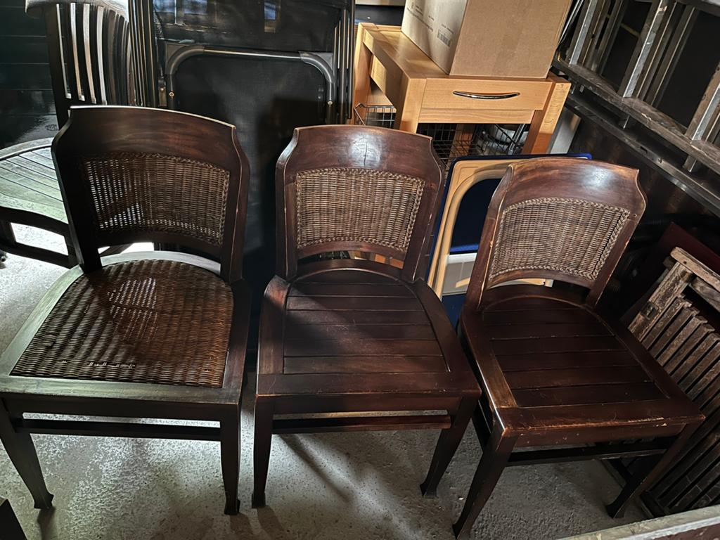 Houten Eetkamerstoelen GRATIS, Ophalen, Gebruikt, Bruin, Hout