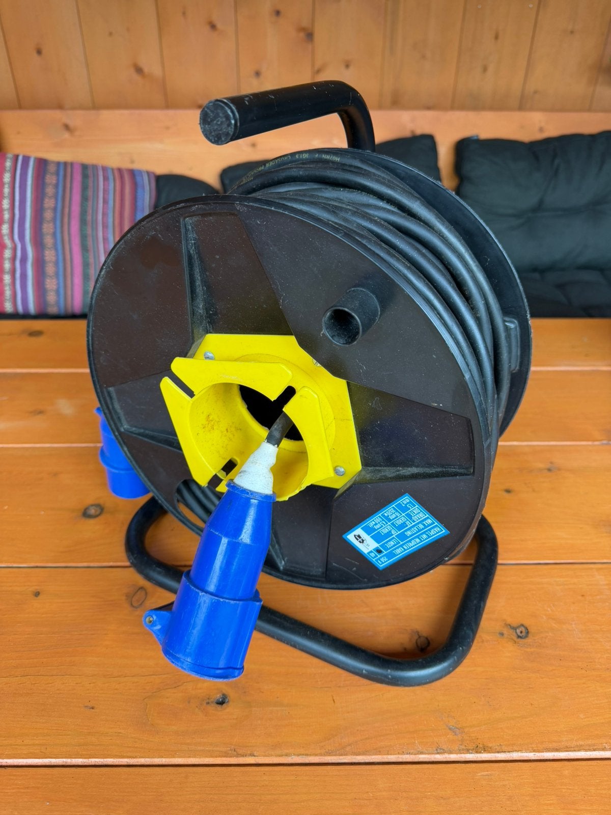 Camping kabelhaspel 40 meter CEE neopreen, Ophalen of Verzenden, Gebruikt