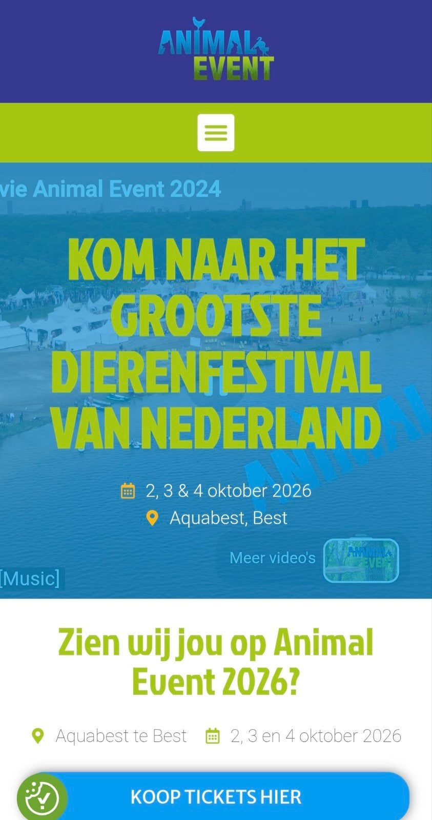 2 kaarten voor Animal event 2026, Tickets en Kaartjes, Twee personen