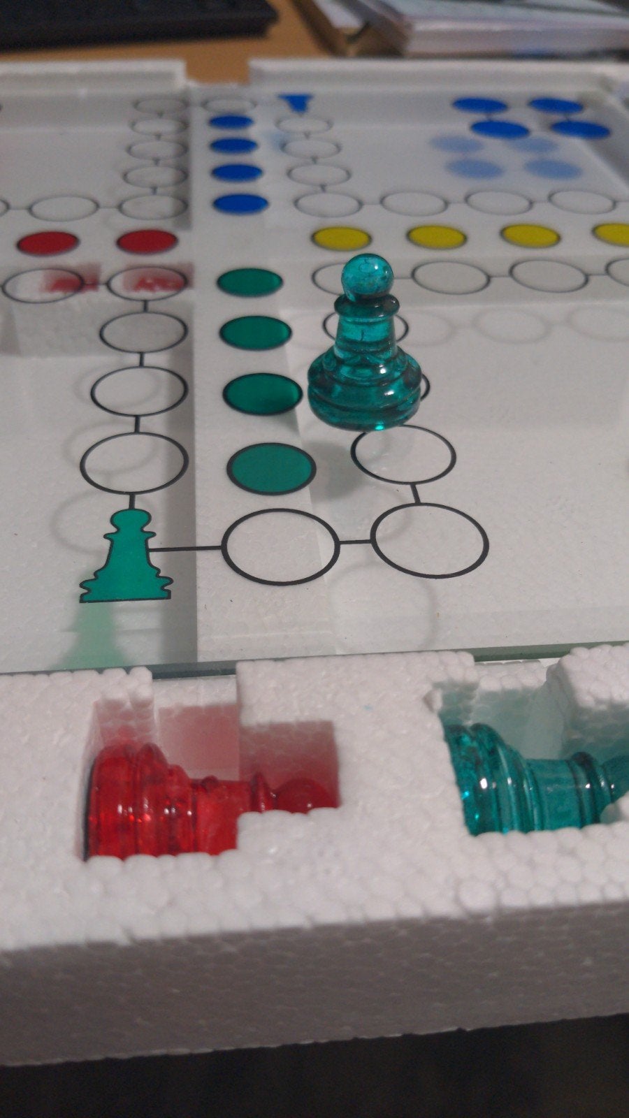 Vintage Ludo Glas spel - Mens erger je niet, Hobby en Vrije tijd, Gezelschapsspellen | Bordspellen, Een of twee spelers, Ophalen