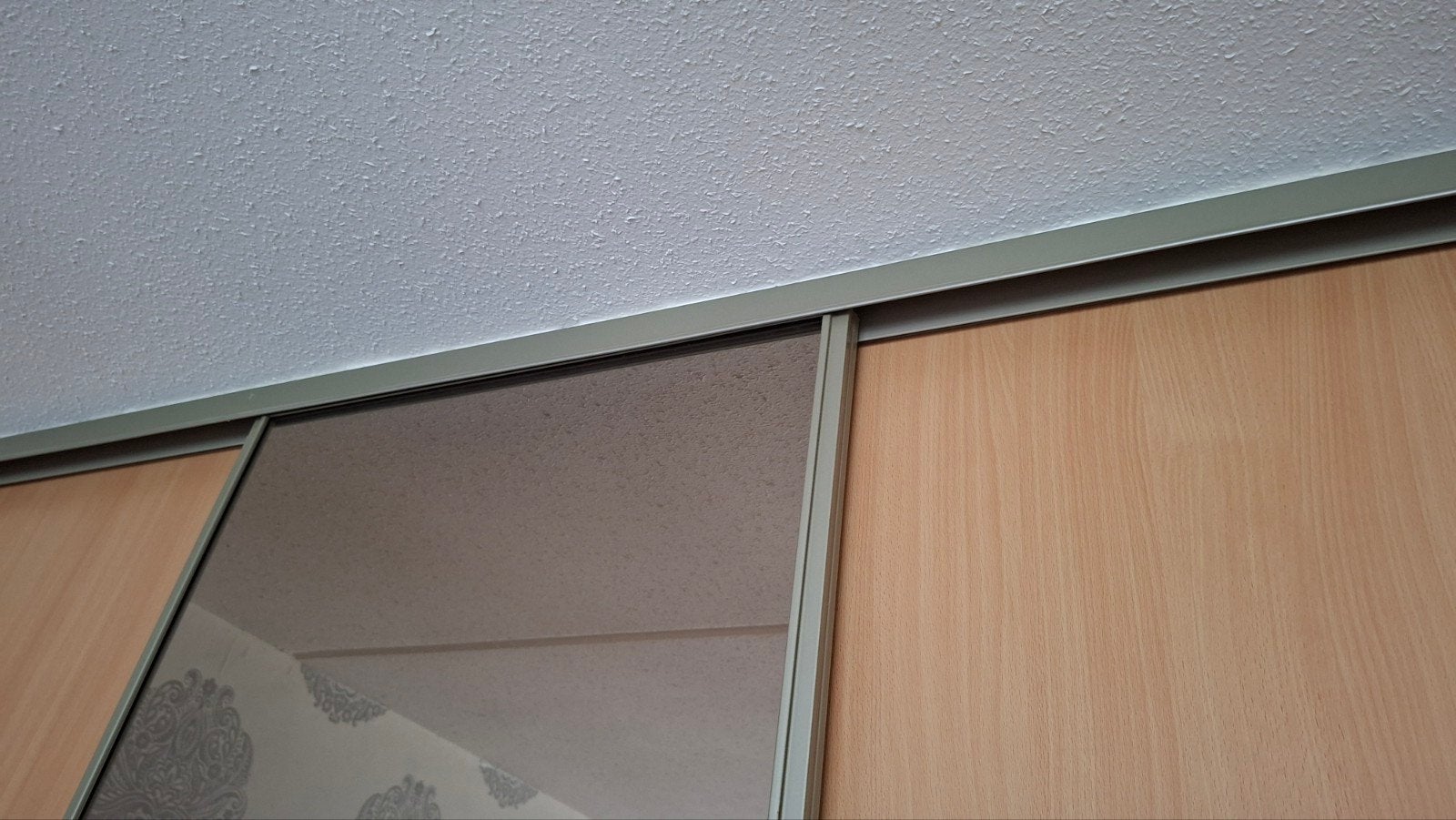 Schuifdeur wand met spiegel, Huis en Inrichting, Ophalen, 200 cm of meer, 150 tot 200 cm, Zo goed als nieuw