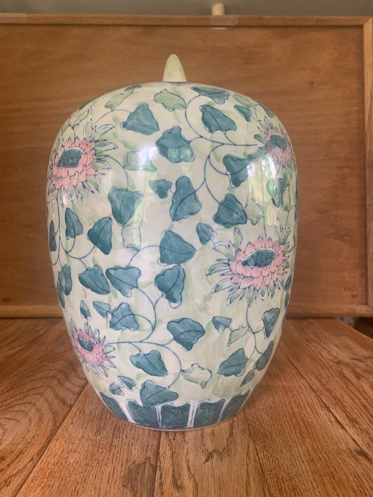 Grote Aziatische gemberpot met deksel –  32 cm, Antiek en Kunst, Antiek | Keramiek en Aardewerk, Ophalen of Verzenden