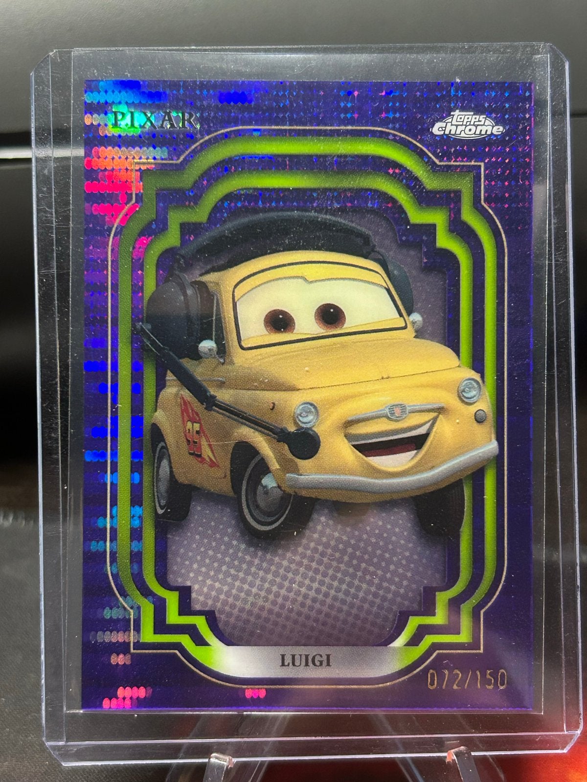 Topps Chrome Pixar Cars Luigi 072/150 Verzamelkaart, Verzamelen, Ophalen of Verzenden, Zo goed als nieuw