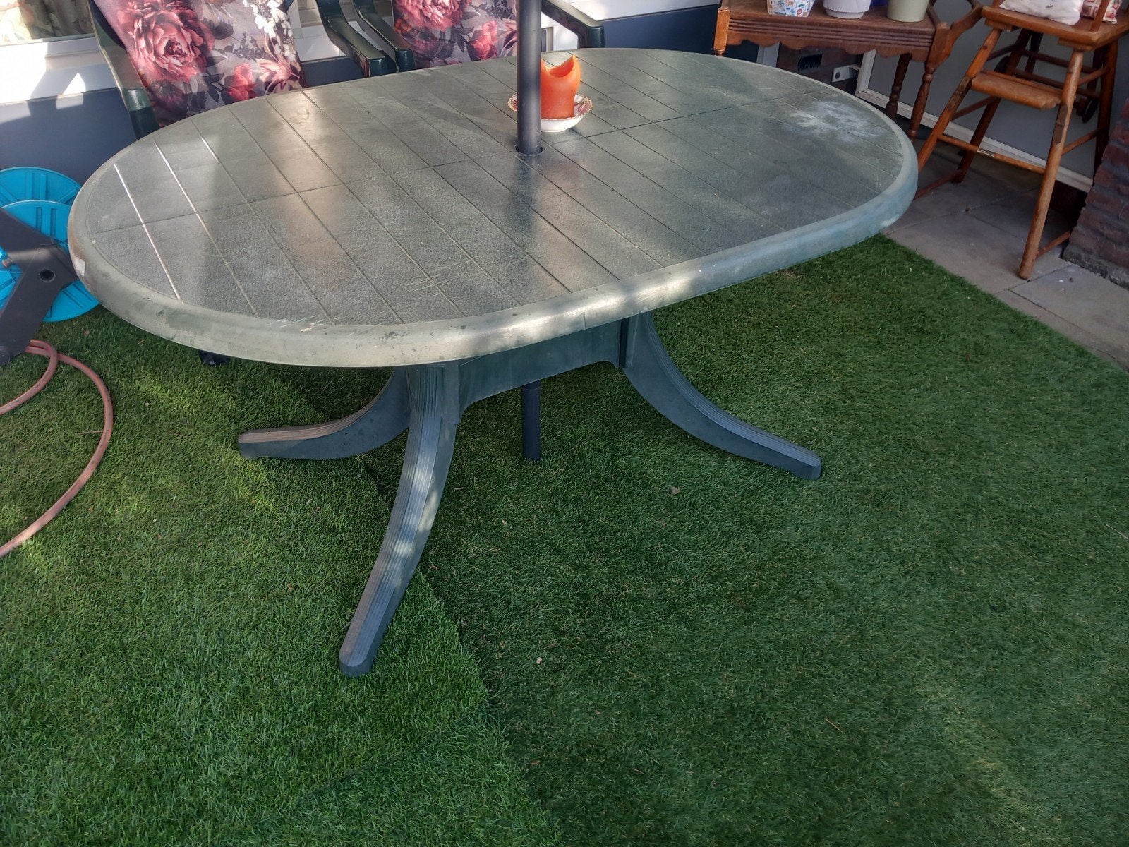 Tuintafel, Ophalen, Gebruikt, Rechthoekig, Kunststof