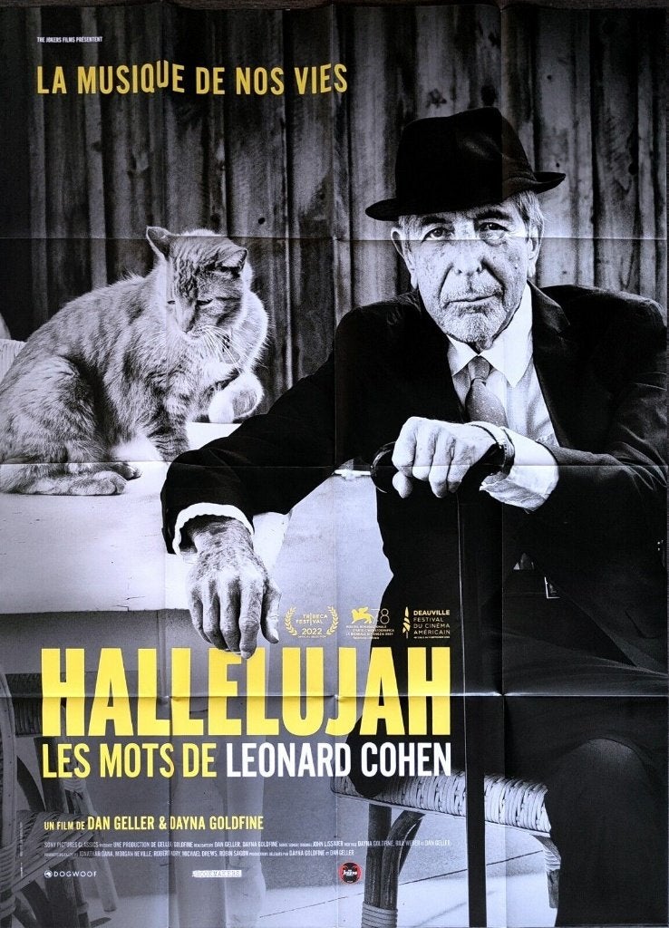 HALLELUJAH  :  Leonard   Cohen   FRANSE   filmposter**, Verzenden, Nieuw, Poster, Artwork of Schilderij