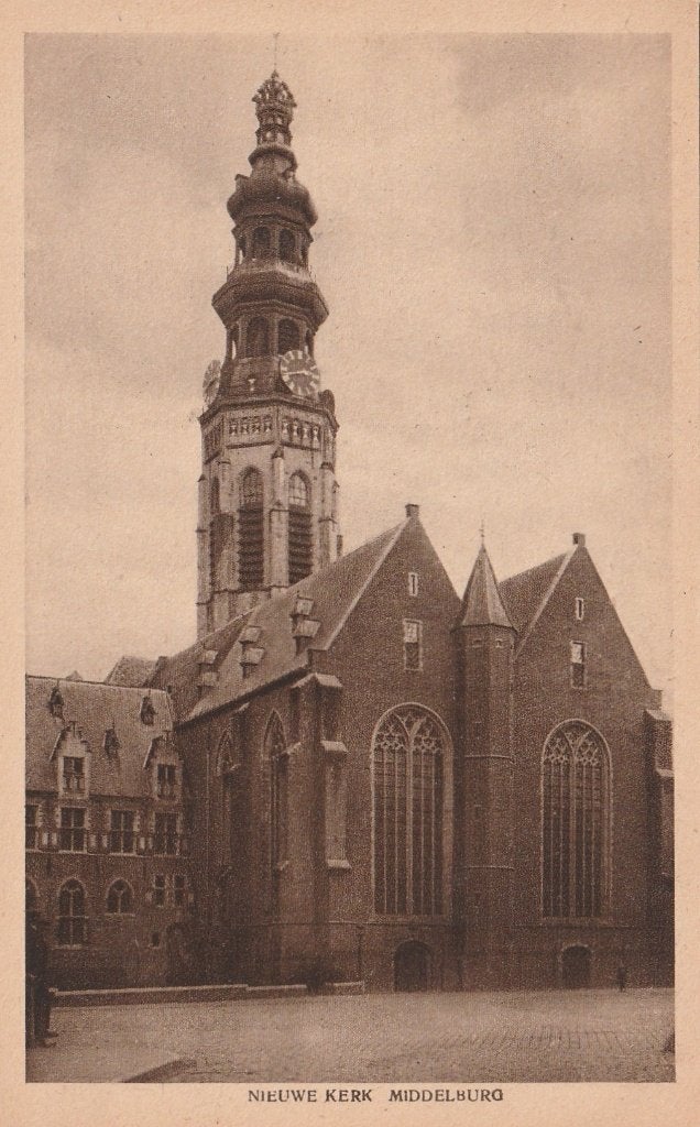 MIDDELBURG Nieuwe Kerk met Lange Jan, Verzenden, 1920 tot 1940, Ongelopen, Zeeland